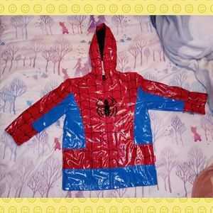 Spiderman Raincoat Size XS 4 4t